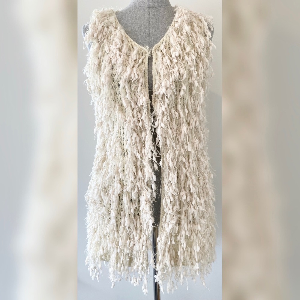 🌾Stella Laguna Beach Boho Shag Long Vest🌾